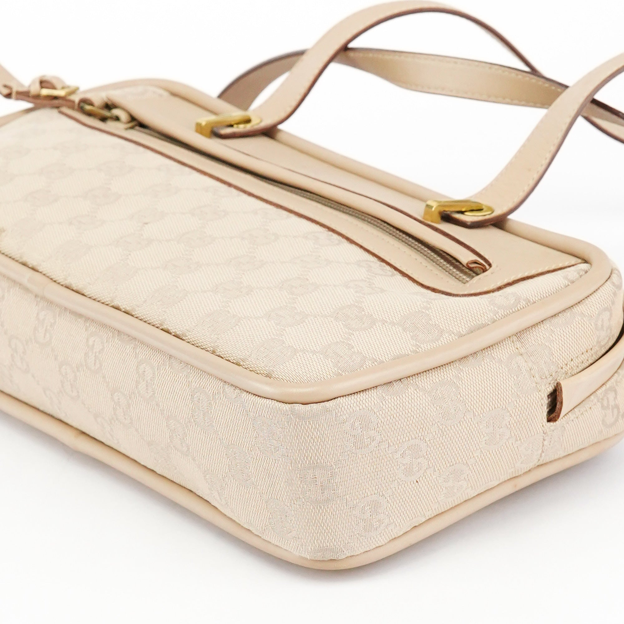 Gucci 92729 Beige GG Leather Tote Bag
