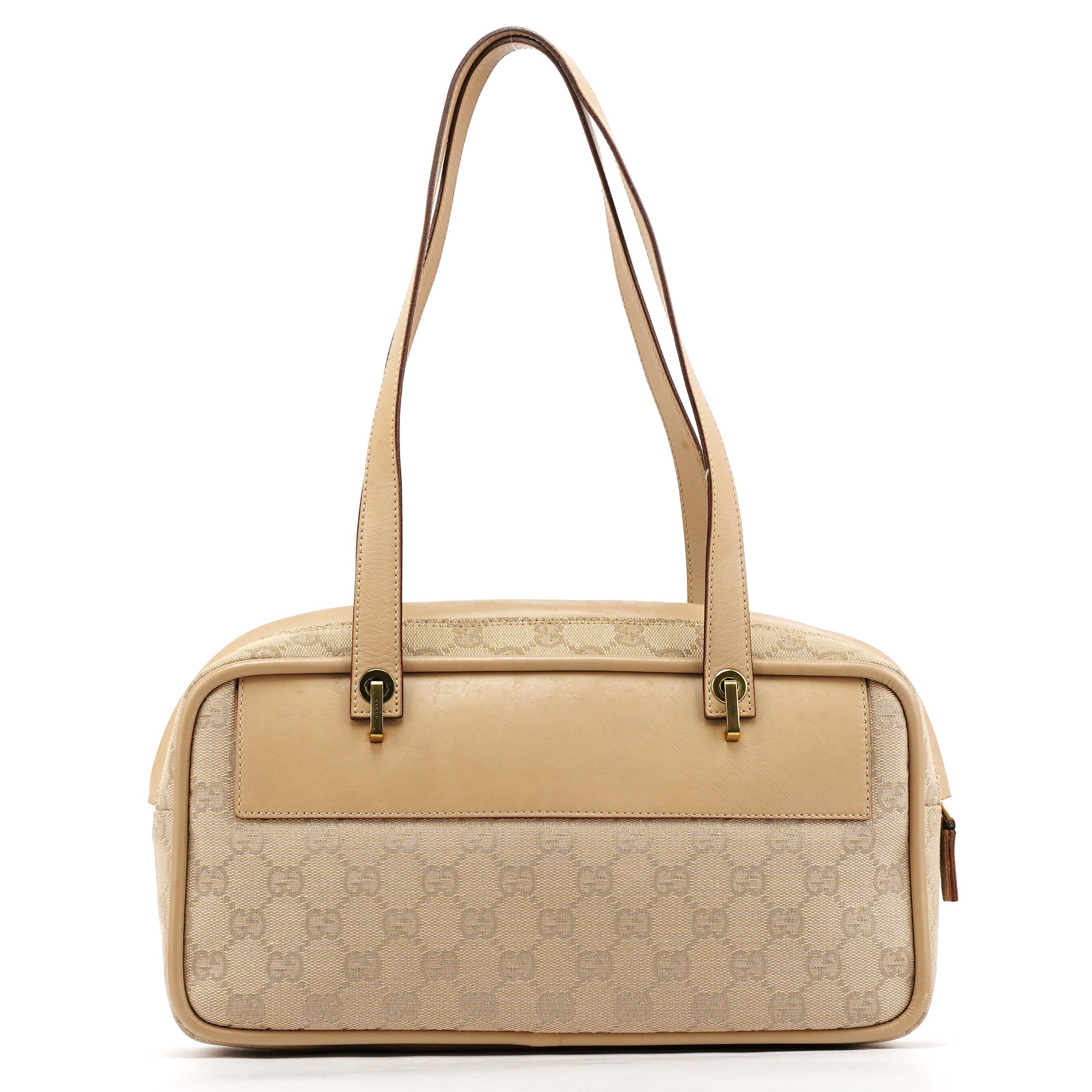 Gucci 92729 Beige GG Leather Tote Bag