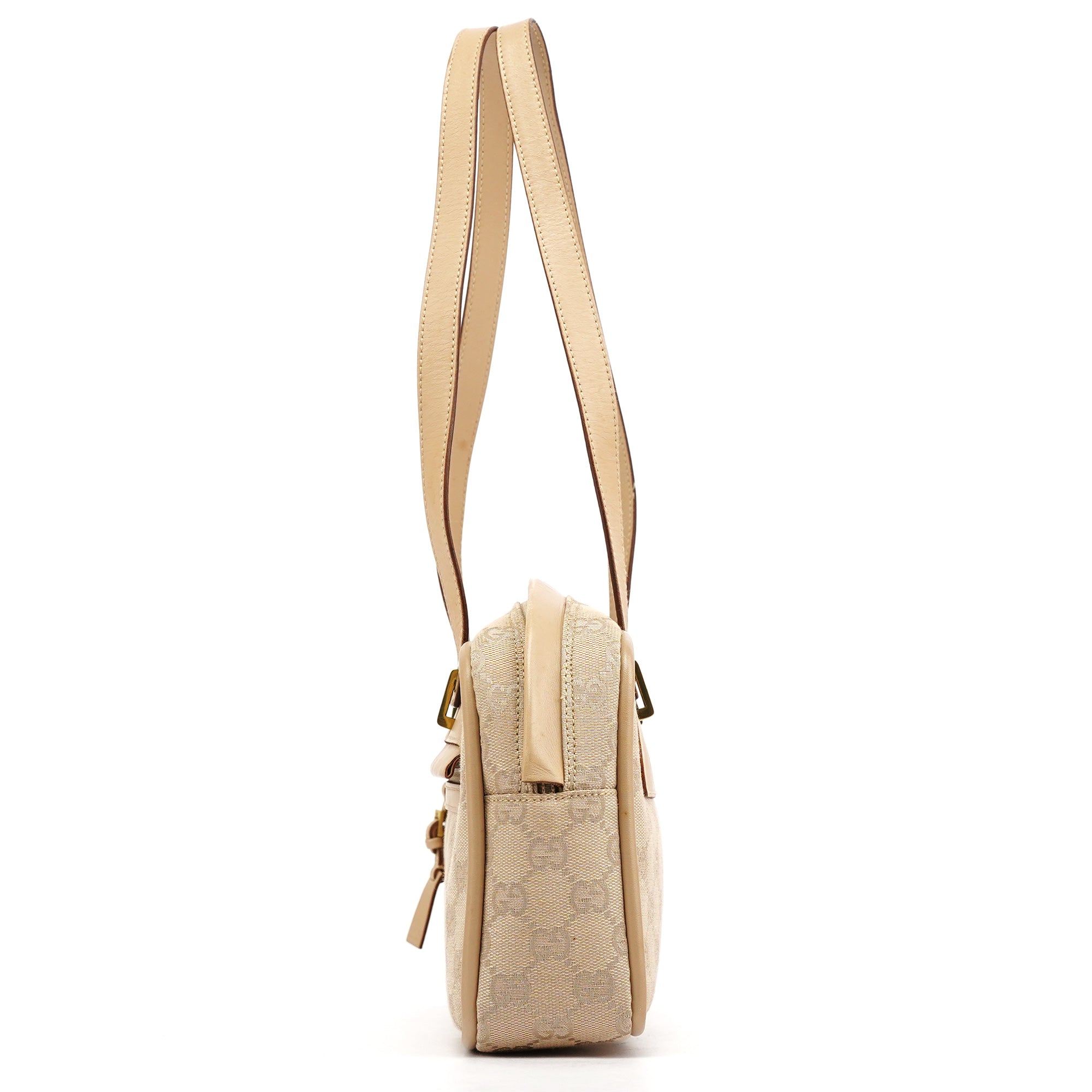 Gucci 92729 Beige GG Leather Tote Bag
