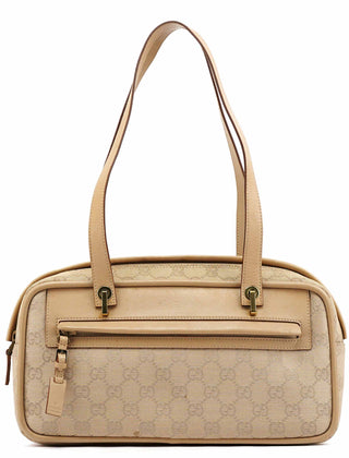Gucci 92729 Beige GG Leather Tote Bag