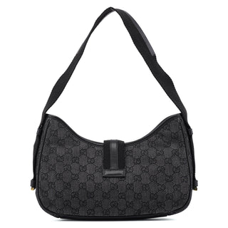 Gucci 92736 Anthracite Denim GG Jackie Shoulder Bag