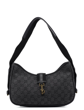 Gucci 92736 Anthracite Denim GG Jackie Shoulder Bag