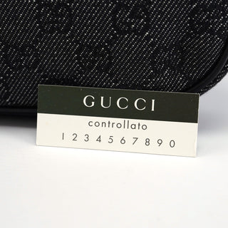 Gucci 92736 Anthracite Denim GG Jackie Shoulder Bag