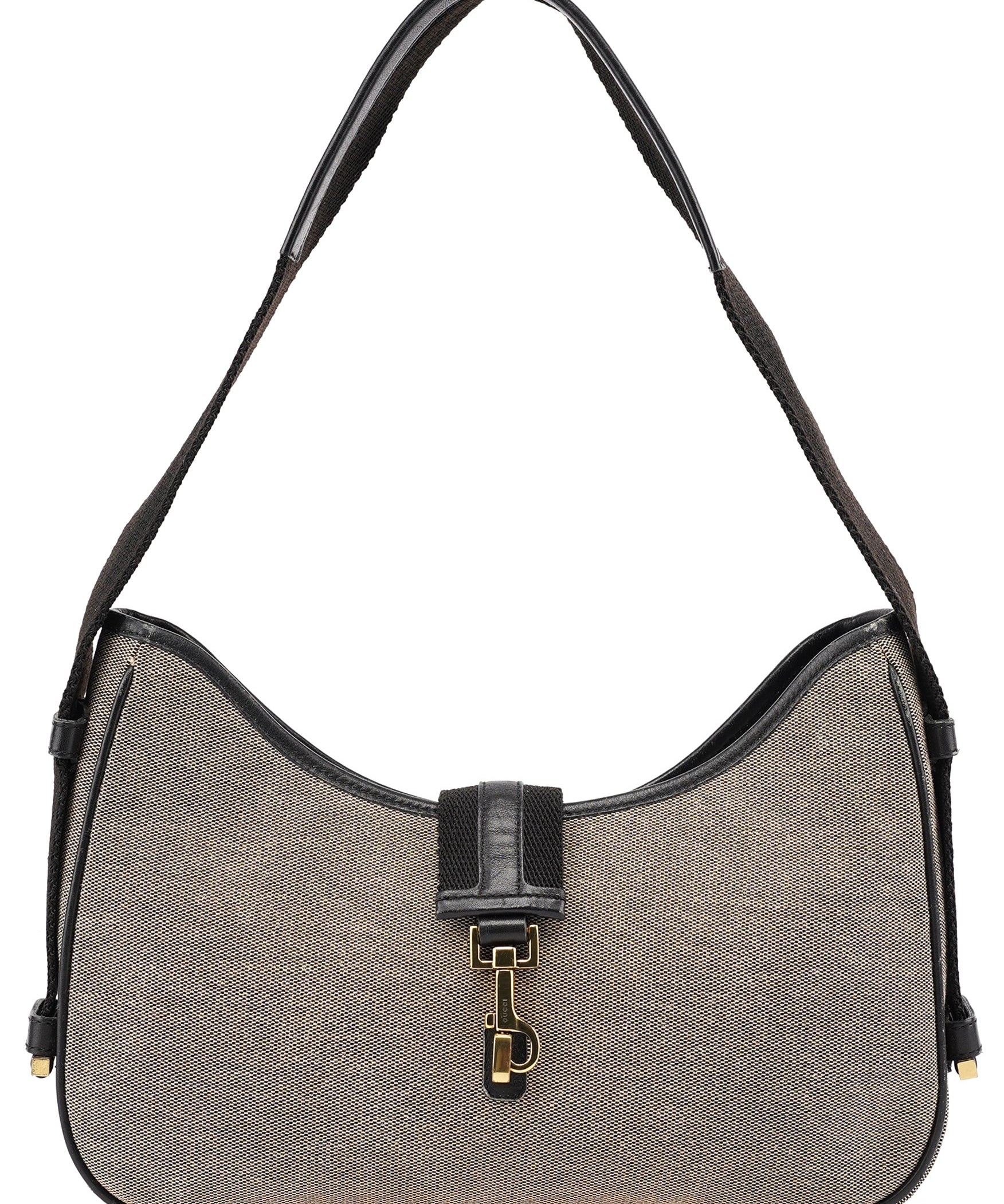 Gucci 92736 Beige Canvas Jackie Shoulder Bag