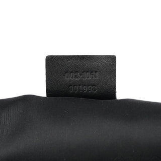 Gucci 93631 Black Calfskin Bamboo Tote Bag