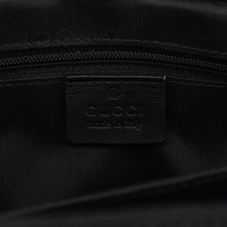 Gucci 93631 Black Calfskin Bamboo Tote Bag