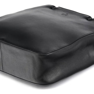 Gucci 93631 Black Calfskin Bamboo Tote Bag