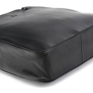 Gucci 93631 Black Calfskin Bamboo Tote Bag