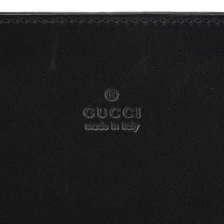 Gucci 93631 Black Calfskin Bamboo Tote Bag