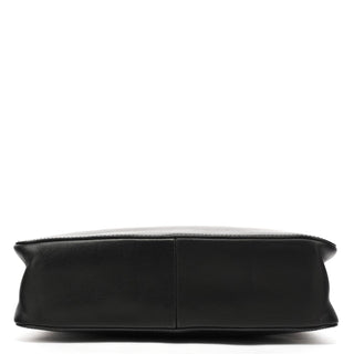 Gucci 93631 Black Calfskin Bamboo Tote Bag