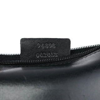 Gucci 94898 Black GG Leather Pouch Tote Bag