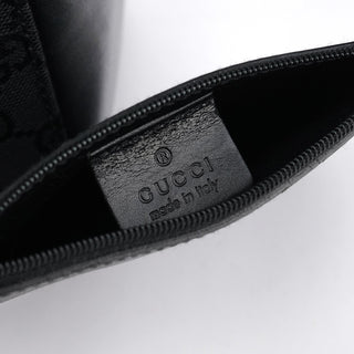 Gucci 94898 Black GG Leather Pouch Tote Bag