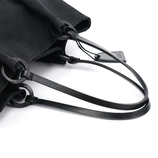 Gucci 94898 Black GG Leather Pouch Tote Bag