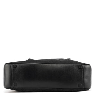 Gucci 94898 Black GG Leather Pouch Tote Bag