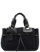 Gucci 95168 Black Canvas Leather Tote