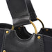 Gucci 95168 Black Canvas Leather Tote