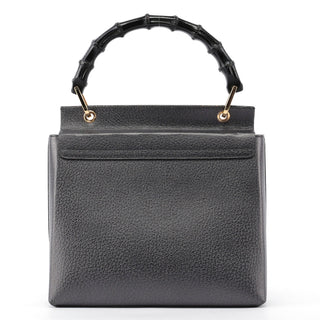 Gucci Anthracite Bamboo Top Handle Bag