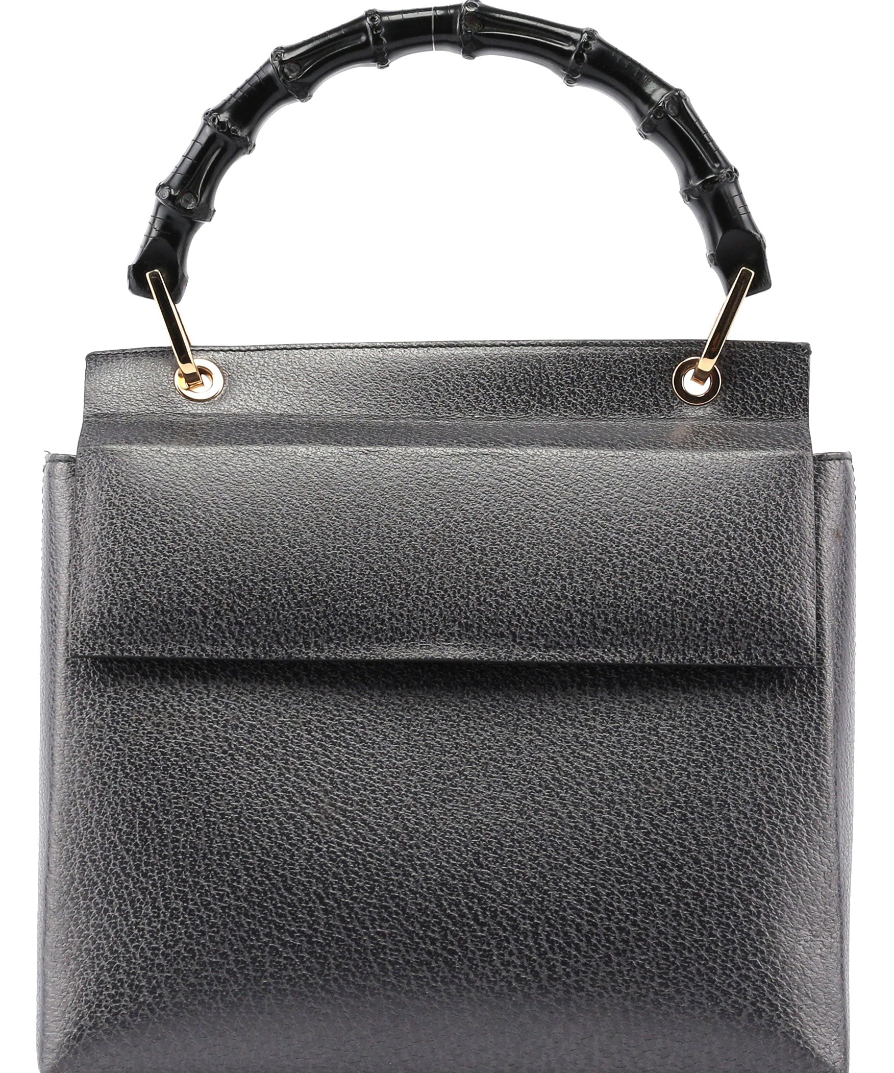 Gucci Anthracite Bamboo Top Handle Bag