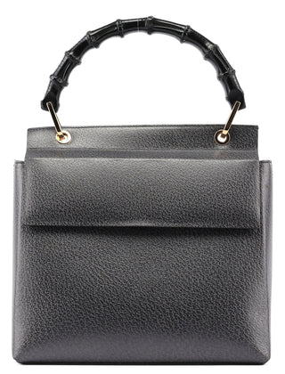 Gucci Anthracite Bamboo Top Handle Bag