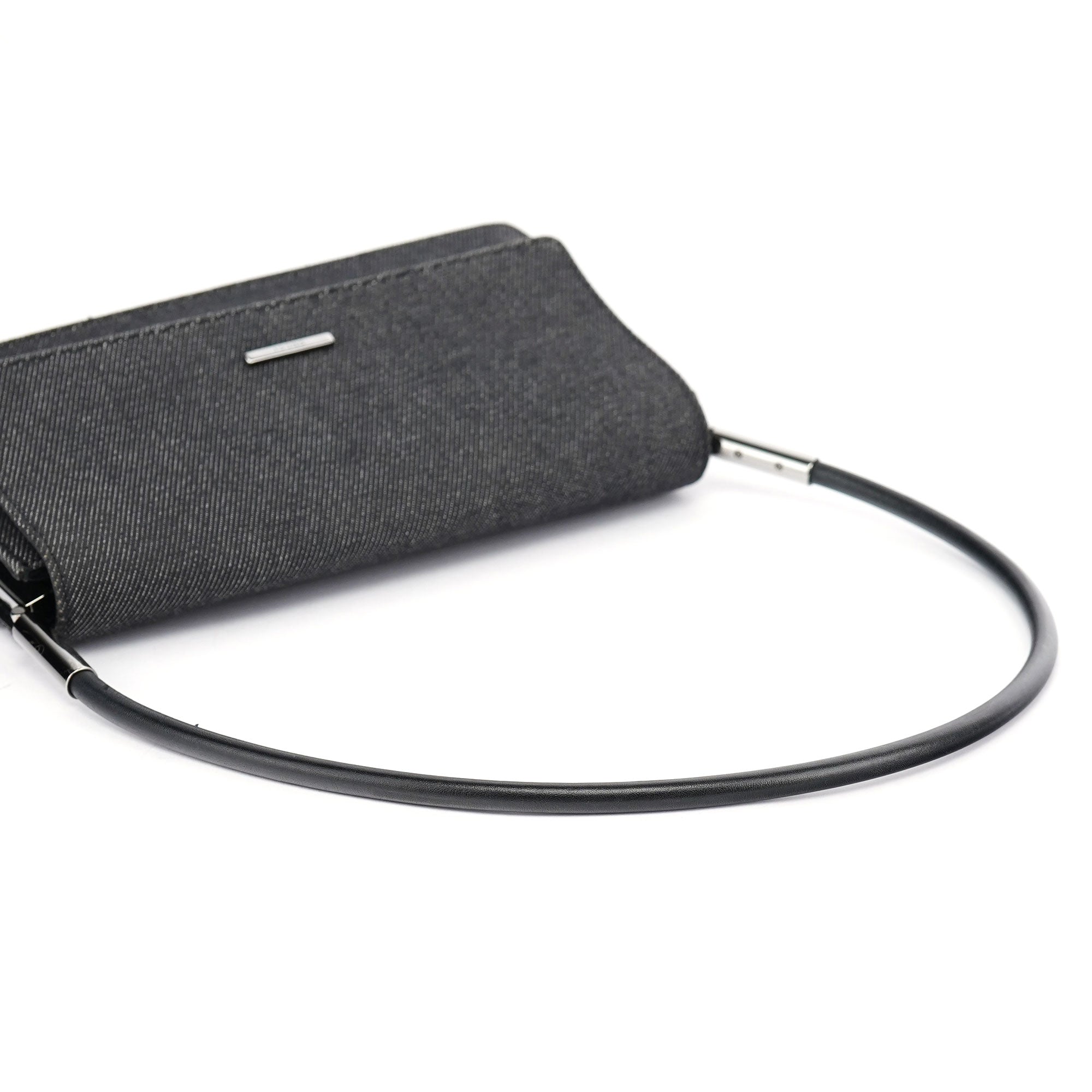 Gucci Anthracite Denim Flap Shoulder Bag