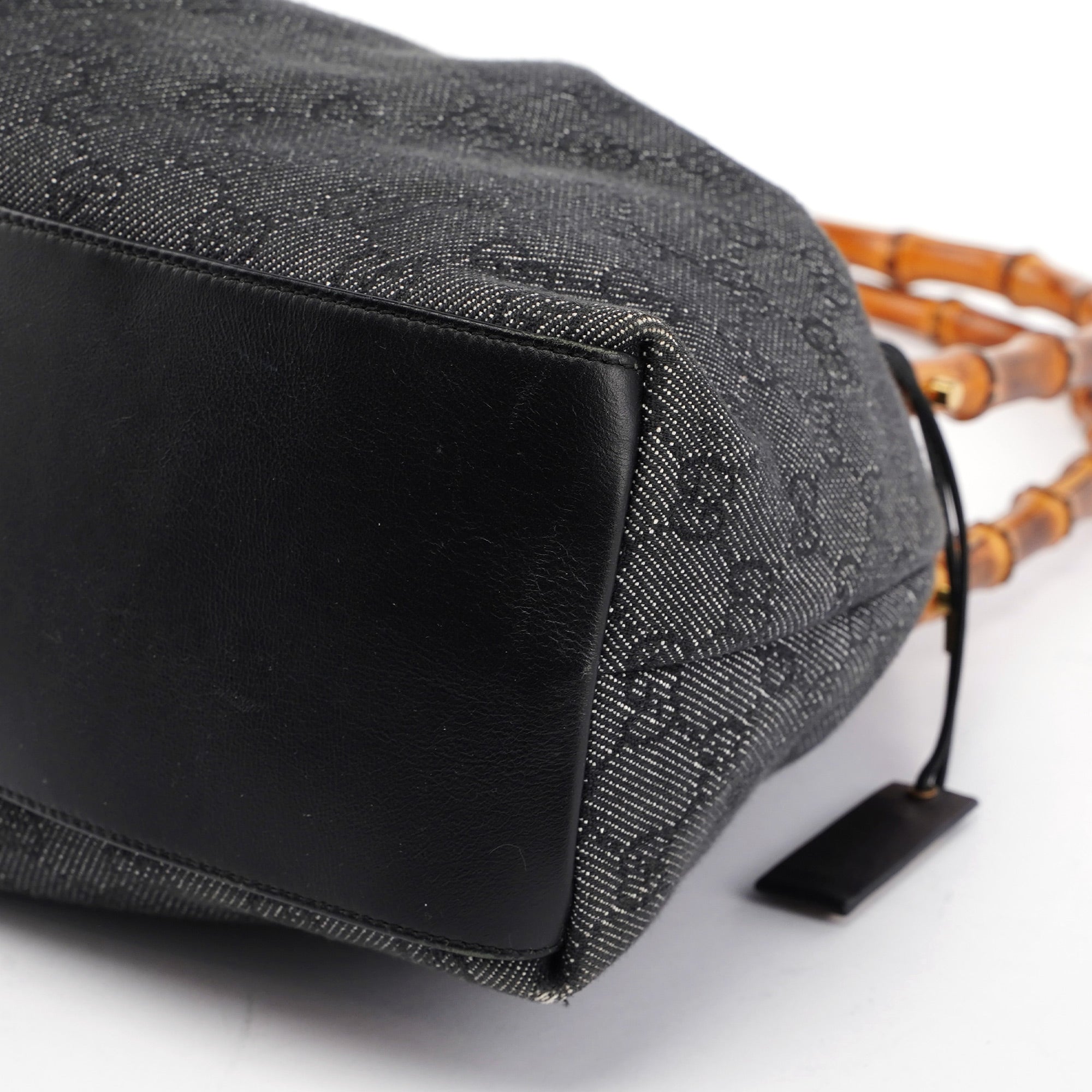 Gucci Sac Bamboo en denim GG anthracite