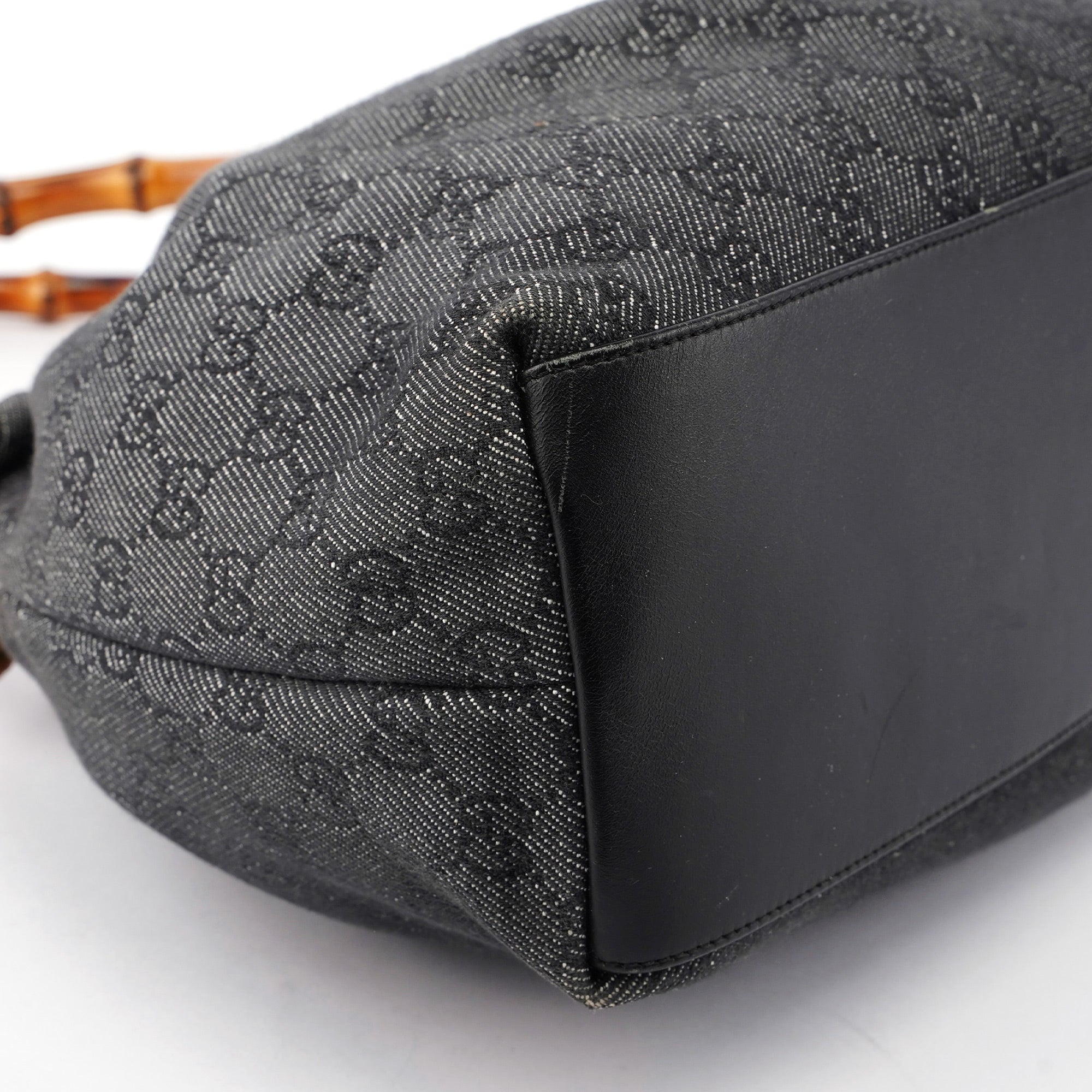 Gucci Sac Bamboo en denim GG anthracite
