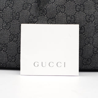 Gucci Anthracite Denim GG Bamboo Bag