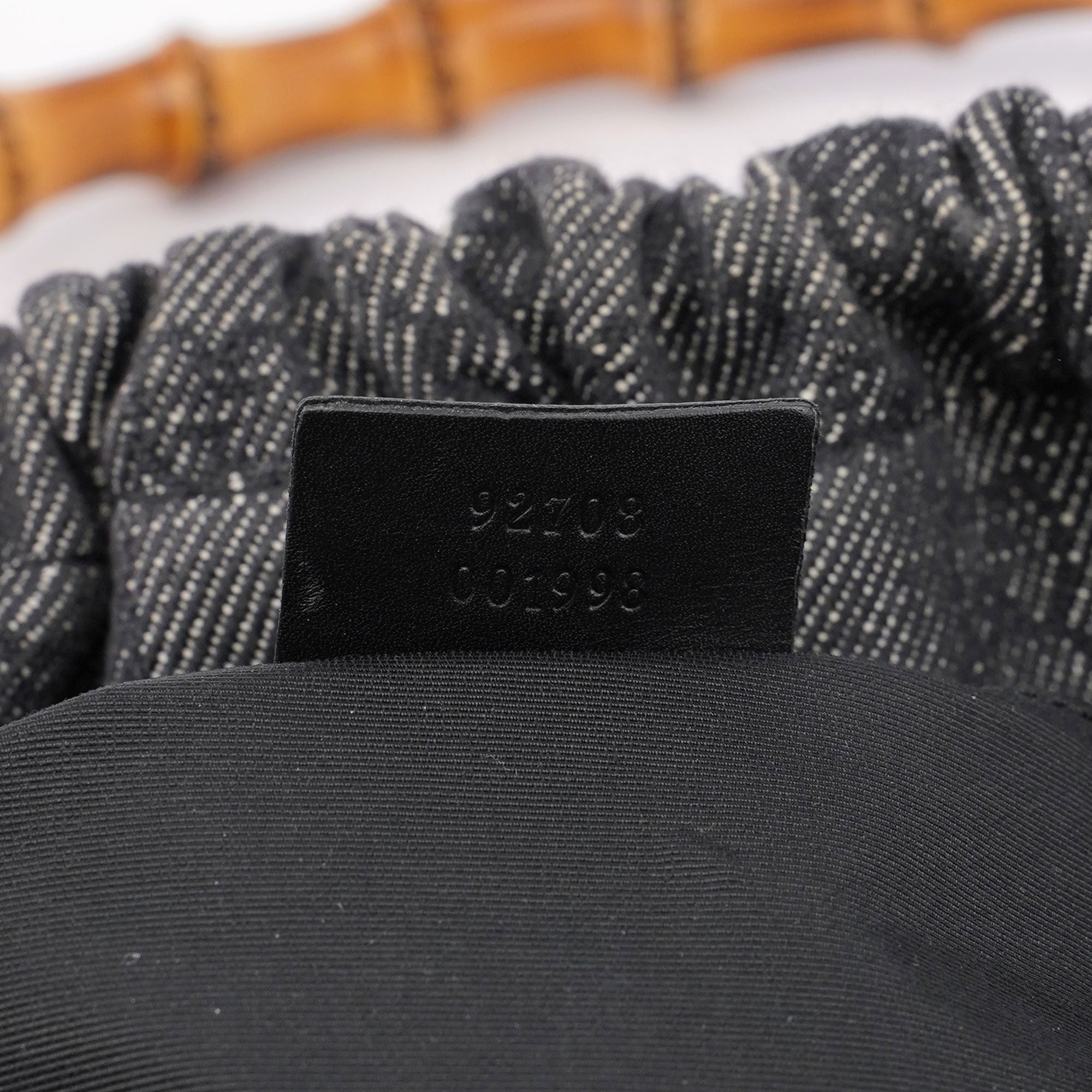 Gucci Sac Bamboo en denim GG anthracite