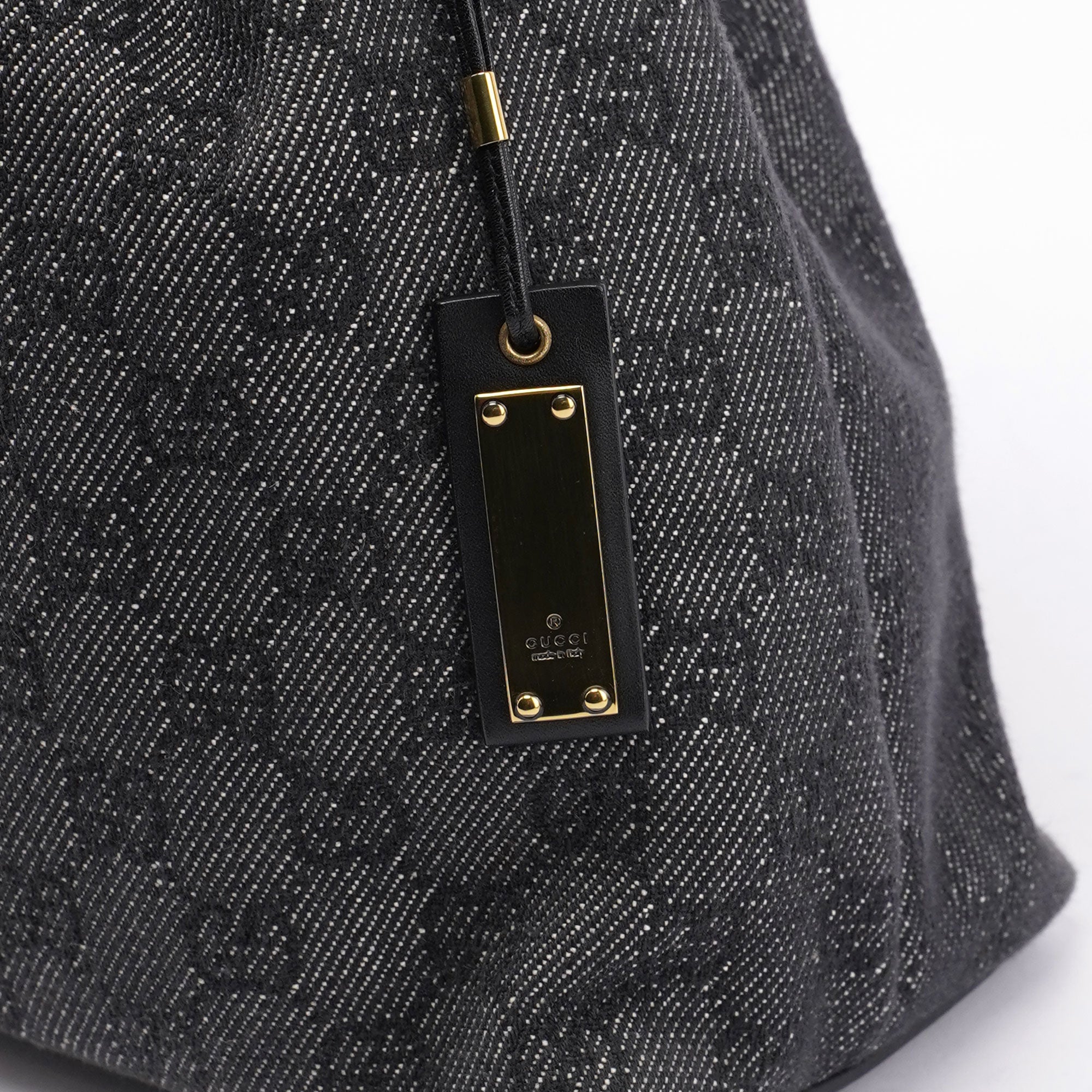 Gucci Sac Bamboo en denim GG anthracite