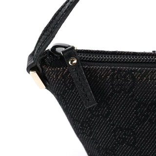Gucci Anthracite Denim GG Boat Pochette