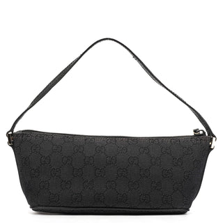 Gucci Anthracite Denim GG Boat Pochette