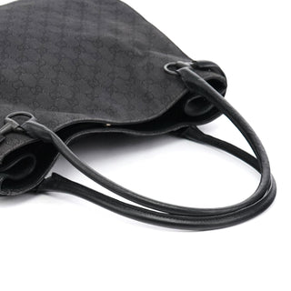 Gucci Anthracite Denim GG Horsebit Tote Bag
