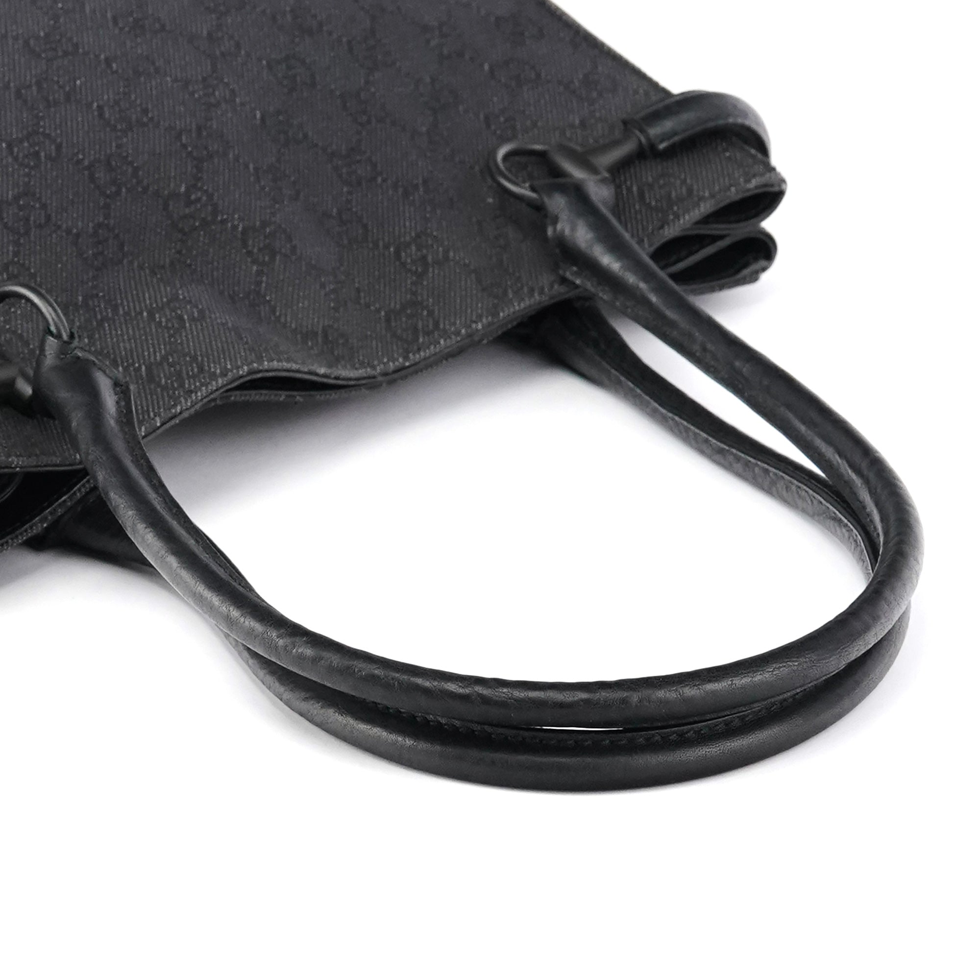 Gucci Anthracite Denim GG Horsebit Tote Bag