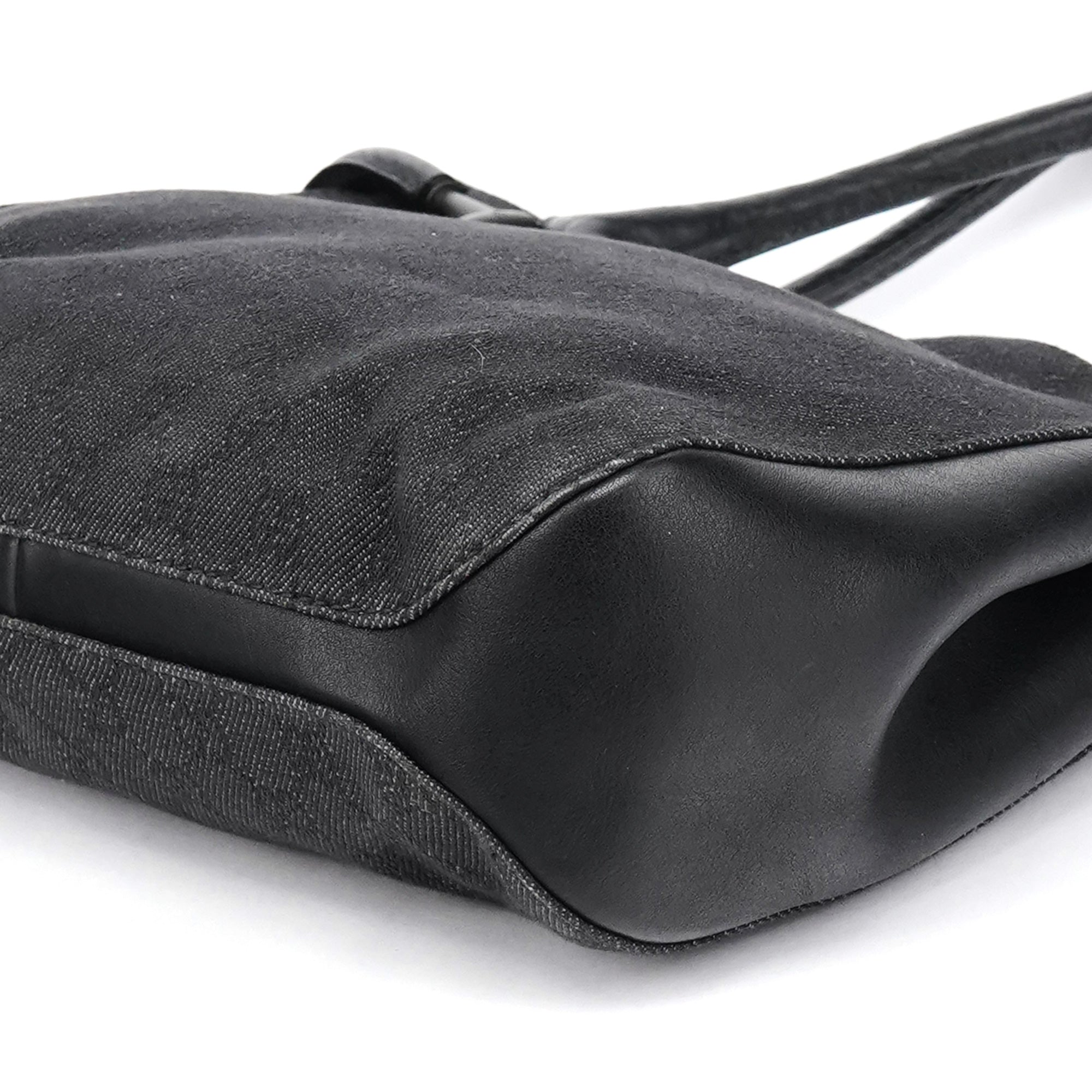 Gucci Anthracite Denim GG Horsebit Tote Bag