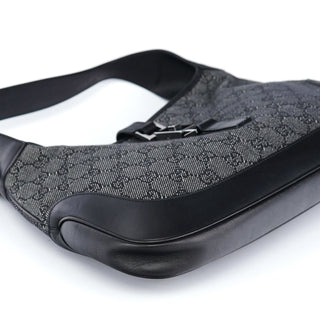 Gucci Anthracite Denim GG Jackie Shoulder Bag