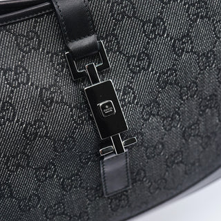 Gucci Anthracite Denim GG Jackie Shoulder Bag