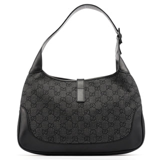 Gucci Anthracite Denim GG Jackie Shoulder Bag