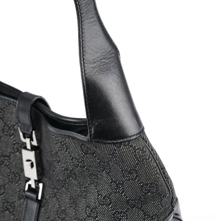Gucci Anthracite Denim GG Jackie Shoulder Bag