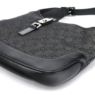 Gucci Anthracite Denim GG Jackie Shoulder Bag
