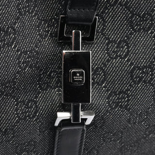 Gucci Anthracite Denim GG Jackie Shoulder Bag