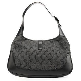 Gucci Anthracite Denim GG Jackie Shoulder Bag