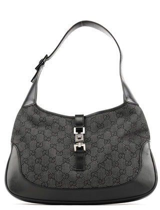 Gucci Anthracite Denim GG Jackie Shoulder Bag
