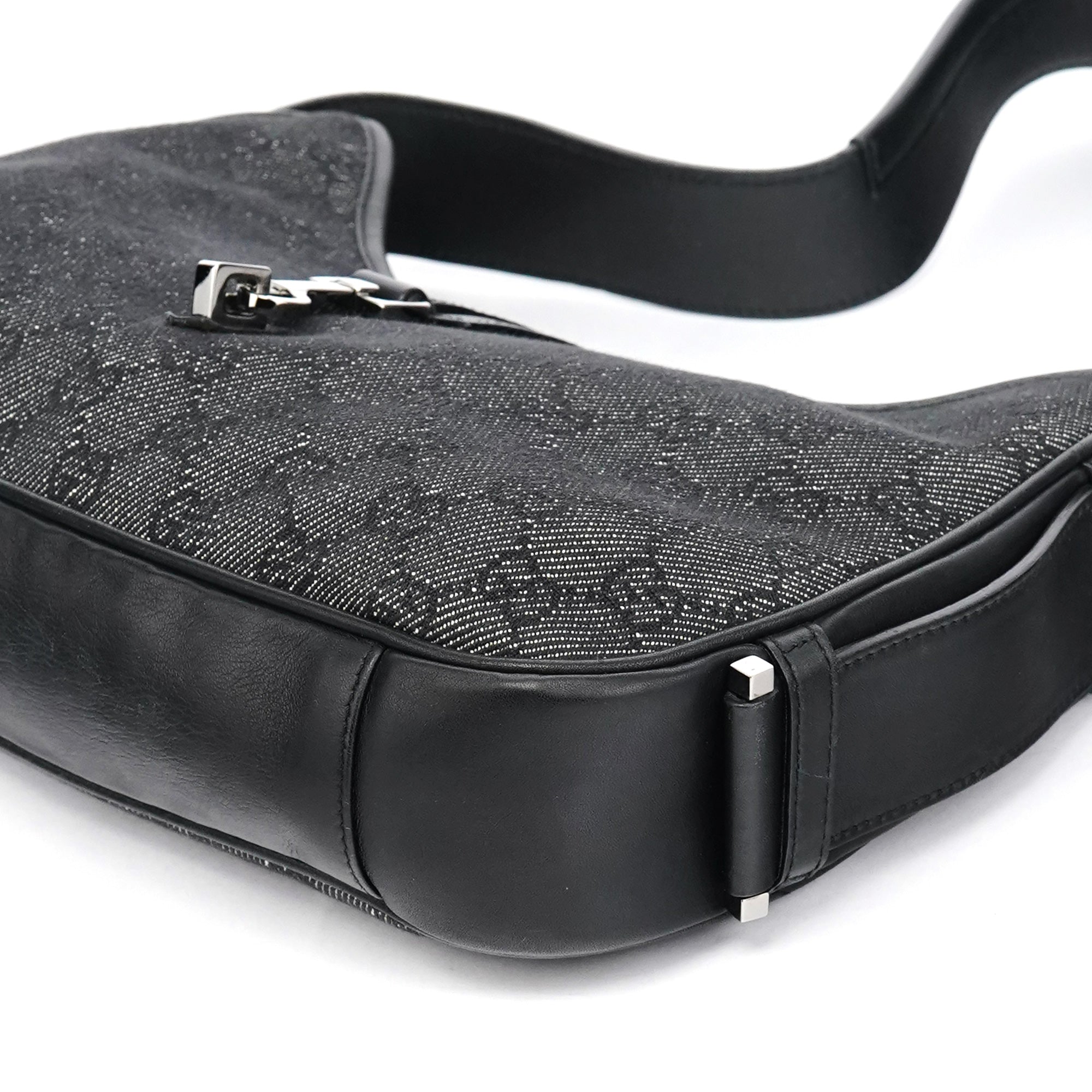 Gucci Anthracite Denim GG Jackie Shoulder Bag