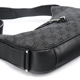 Gucci Anthracite Denim GG Jackie Shoulder Bag