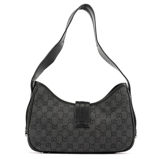 Gucci Anthracite Denim GG Jackie Shoulder Bag