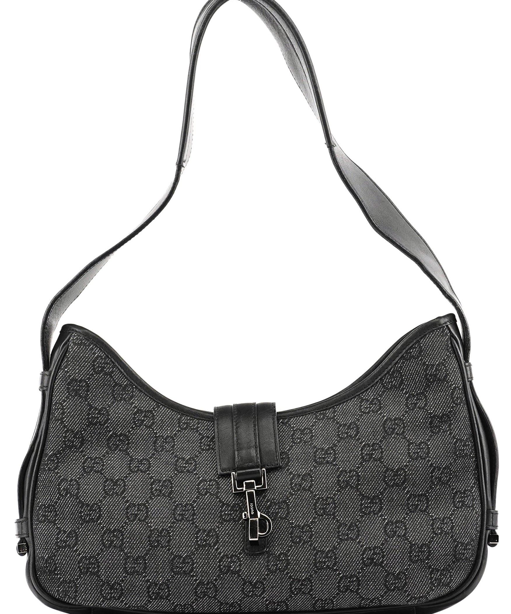 Gucci Anthracite Denim GG Jackie Shoulder Bag