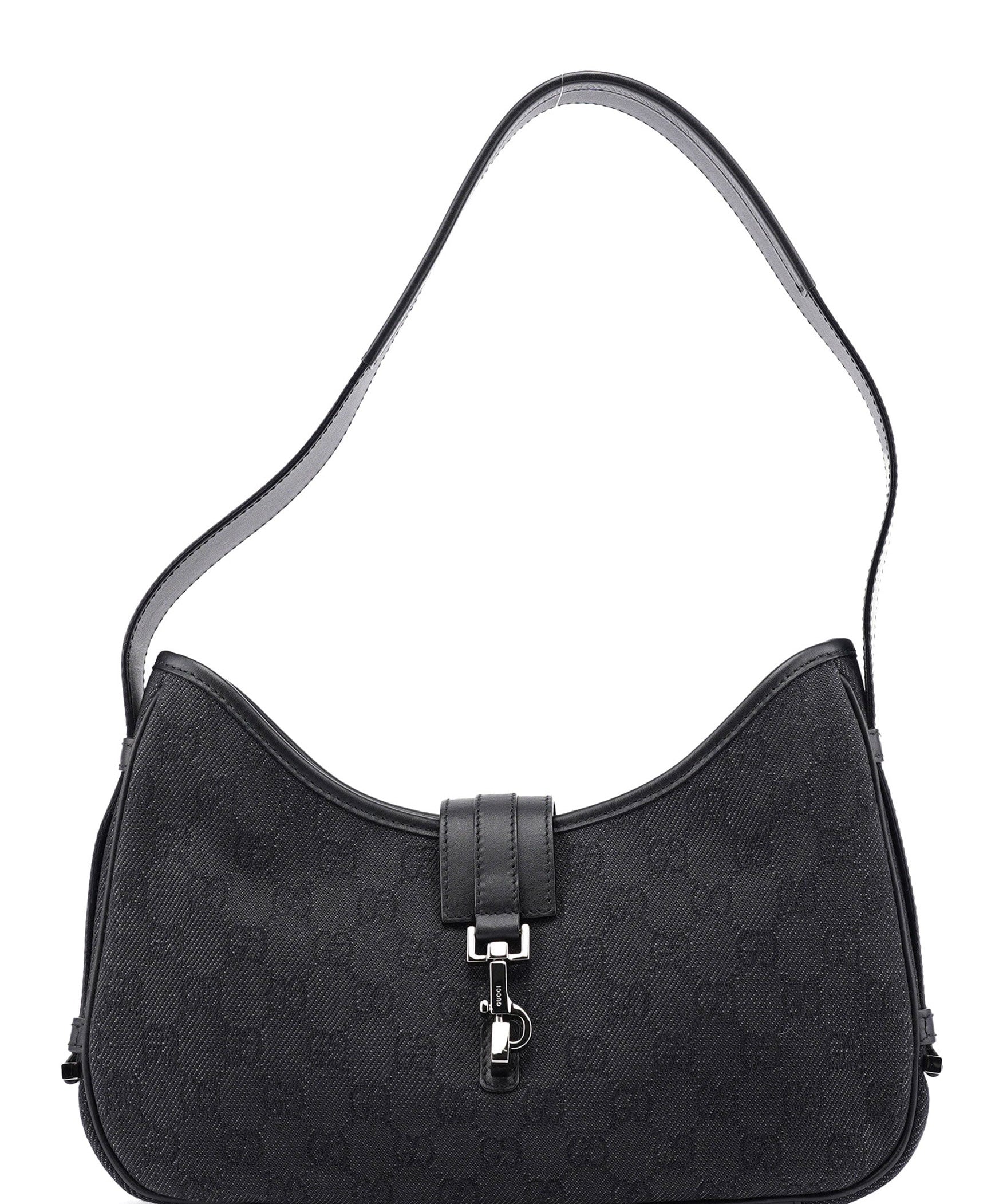 Gucci Anthracite Denim GG Jackie Shoulder Bag