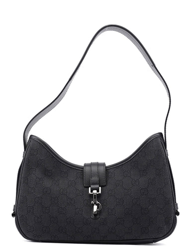 Gucci Anthracite Denim GG Jackie Shoulder Bag