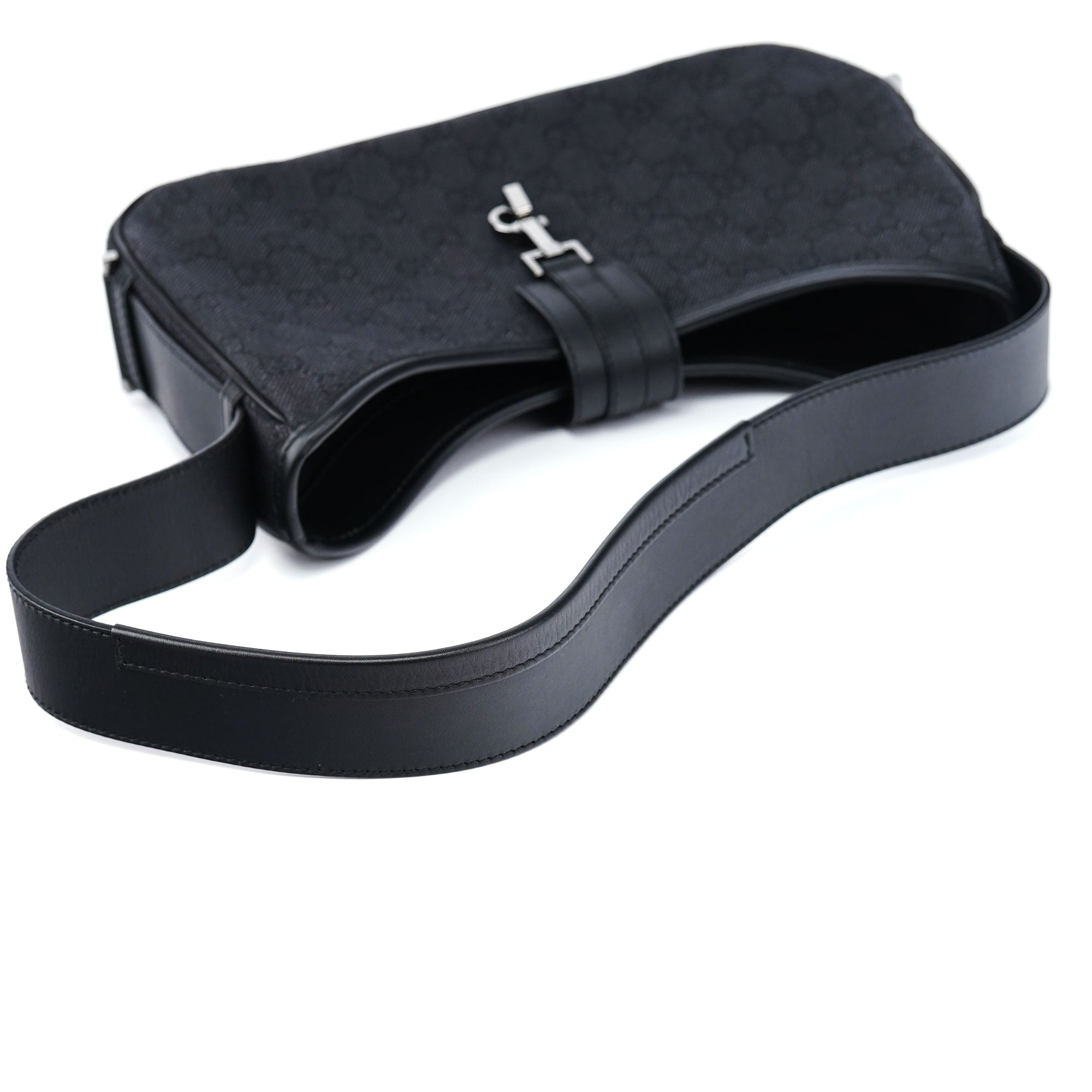 Gucci Sac porté épaule Jackie en denim GG anthracite
