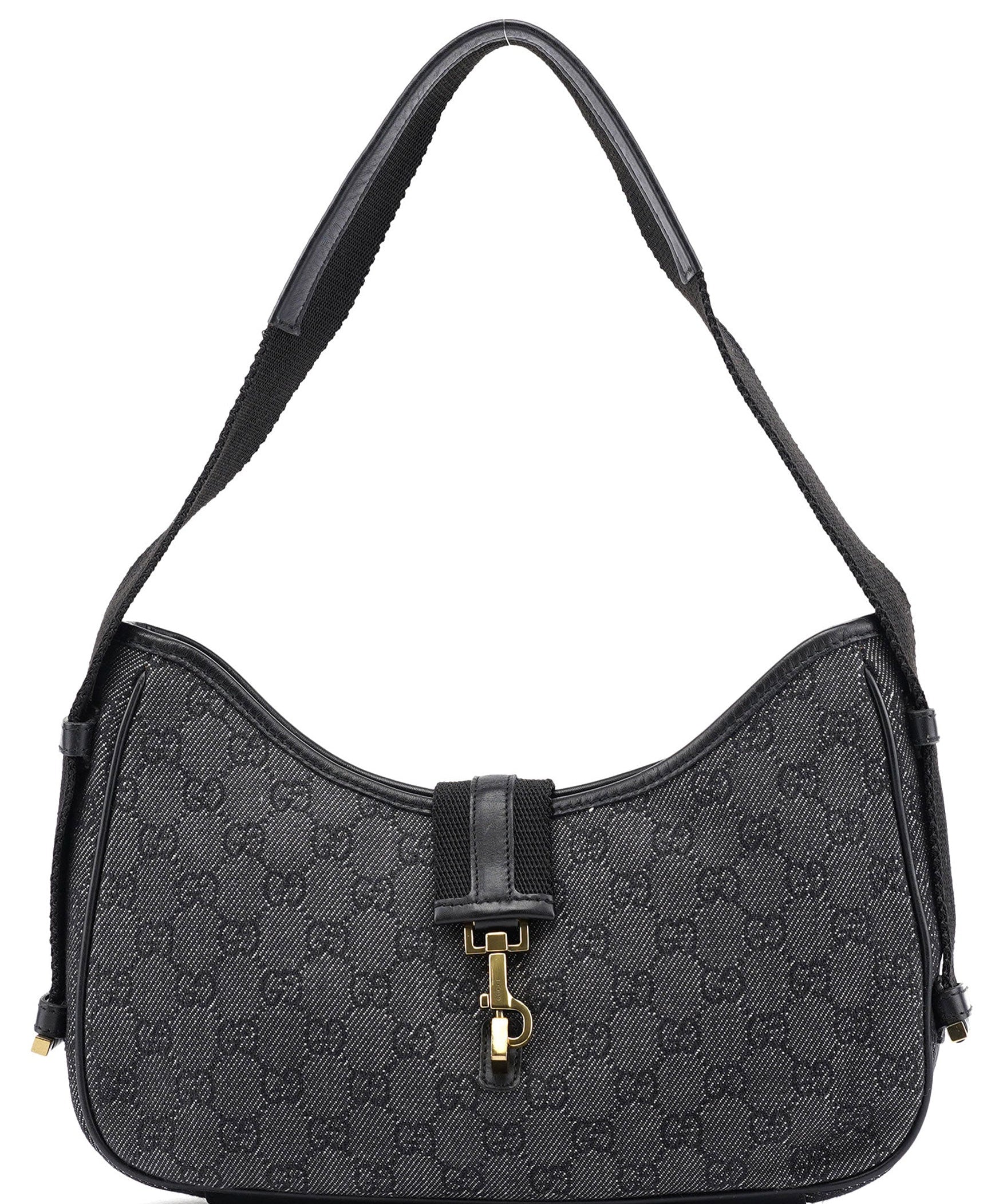 Gucci Anthracite Denim GG Jackie Shoulder Bag